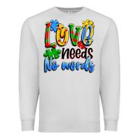 Dove Grey love needs no words Premium Sweatshirt - Artiststas