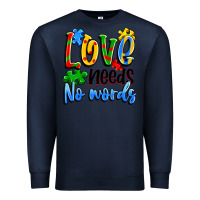 Navy love needs no words Premium Sweatshirt - Artiststas
