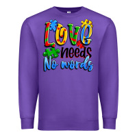 Purple love needs no words Premium Sweatshirt - Artiststas