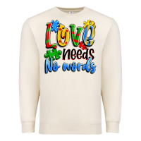 Sandshell love needs no words Premium Sweatshirt - Artiststas