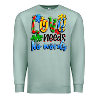Seafoam love needs no words Premium Sweatshirt - Artiststas