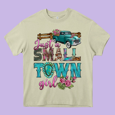 Just A Small Town Girl With Truck Heavy Core Tee Designed By Bundleandbundleshop