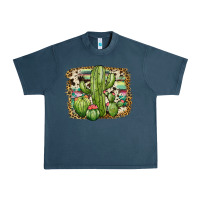 Midnight Navy serape cowhide cactus Urban Heavy Tee - JahusDesignShop