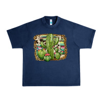 Navy serape cowhide cactus Urban Heavy Tee - JahusDesignShop