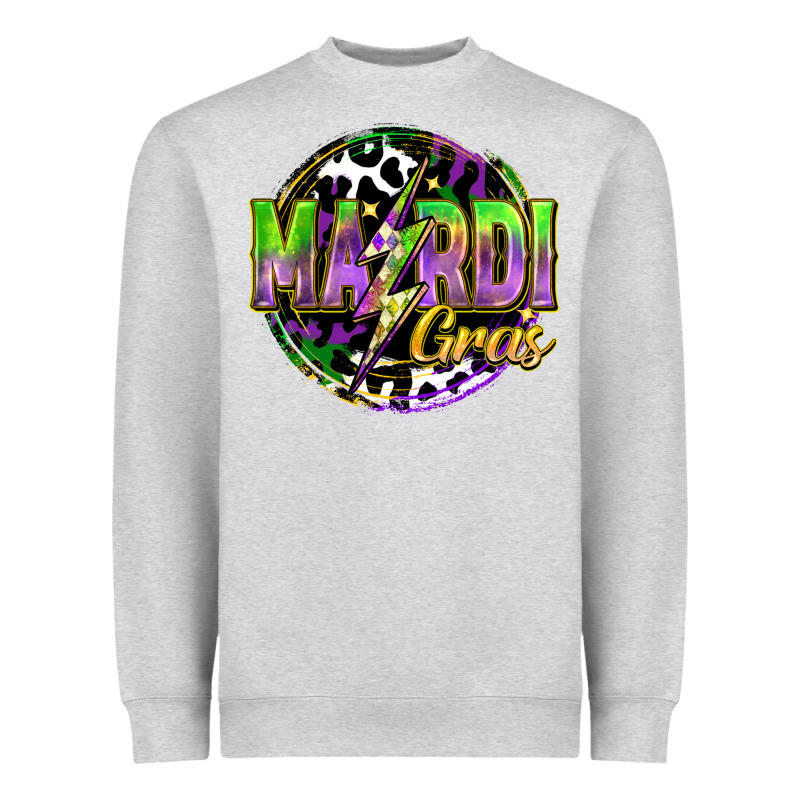 Mardi Gras Lightning Heavyweight Sweatshirt by FaDigitalArtStudio | Teevron