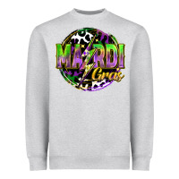 Heather Grey mardi gras lightning Heavyweight Sweatshirt - FaDigitalArtStudio