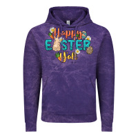 Cloud Purple Happy Easter y'all Easter Day Vintage Hoodie - HowdyJamesFarm