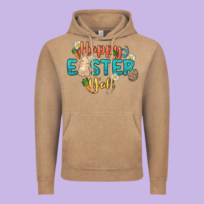 Happy Easter Y'all Easter Day Vintage Hoodie Designed By Howdyjamesfarm