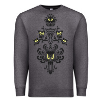 Charcoal Heather haunted mansion wallpaper Premium Sweatshirt - lanVoArt