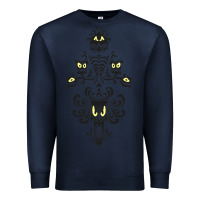 Navy haunted mansion wallpaper Premium Sweatshirt - lanVoArt