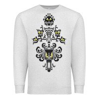 Oatmeal Heather haunted mansion wallpaper Premium Sweatshirt - lanVoArt