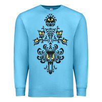 Ocean Blue haunted mansion wallpaper Premium Sweatshirt - lanVoArt