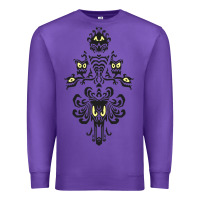 Purple haunted mansion wallpaper Premium Sweatshirt - lanVoArt