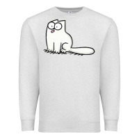 Oatmeal Heather simon's cat 1 Premium Sweatshirt - lanVoArt