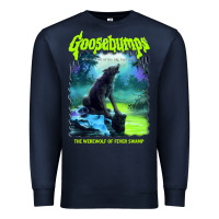 Navy r.l. stine goosebumps nightmare halloween werewolf fever swamp essenti Premium Sweatshirt - lanVoArt