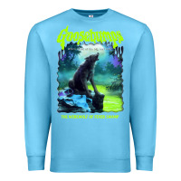 Ocean Blue r.l. stine goosebumps nightmare halloween werewolf fever swamp essenti Premium Sweatshirt - lanVoArt