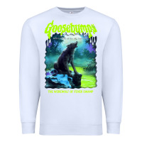White r.l. stine goosebumps nightmare halloween werewolf fever swamp essenti Premium Sweatshirt - lanVoArt