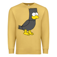 Antique Gold bart as edgar allen poe raven nevermore halloween Premium Sweatshirt - lanVoArt