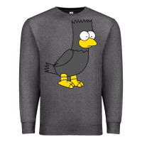 Charcoal Heather bart as edgar allen poe raven nevermore halloween Premium Sweatshirt - lanVoArt