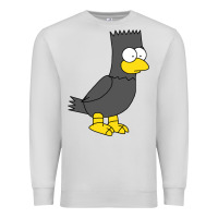 Dove Grey bart as edgar allen poe raven nevermore halloween Premium Sweatshirt - lanVoArt