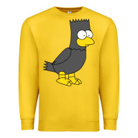 Lemon bart as edgar allen poe raven nevermore halloween Premium Sweatshirt - lanVoArt