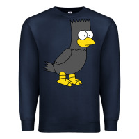 Navy bart as edgar allen poe raven nevermore halloween Premium Sweatshirt - lanVoArt