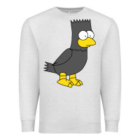 Oatmeal Heather bart as edgar allen poe raven nevermore halloween Premium Sweatshirt - lanVoArt