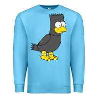Ocean Blue bart as edgar allen poe raven nevermore halloween Premium Sweatshirt - lanVoArt