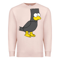 Pale Pink bart as edgar allen poe raven nevermore halloween Premium Sweatshirt - lanVoArt