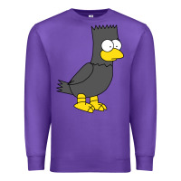Purple bart as edgar allen poe raven nevermore halloween Premium Sweatshirt - lanVoArt