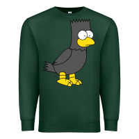 Sports Green bart as edgar allen poe raven nevermore halloween Premium Sweatshirt - lanVoArt