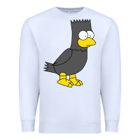 White bart as edgar allen poe raven nevermore halloween Premium Sweatshirt - lanVoArt