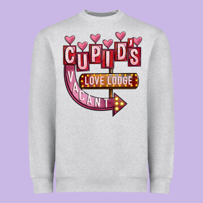 Valentines Day Cupid's Love Lodge Heavyweight Sweatshirt Designed By Fadigitalartstudio