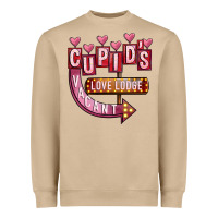 Mushroom Valentines Day Cupid's Love Lodge Heavyweight Sweatshirt - FaDigitalArtStudio