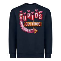 Navy Valentines Day Cupid's Love Lodge Heavyweight Sweatshirt - FaDigitalArtStudio