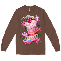 Chestnut pink christmas socks Long Sleeve Tee - CowGirlArtShop