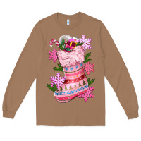 Toasted Coconut pink christmas socks Long Sleeve Tee - CowGirlArtShop