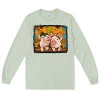 Matcha fall pigs Long Sleeve Tee - Jasminsmagicworld