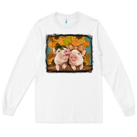 White fall pigs Long Sleeve Tee - Jasminsmagicworld