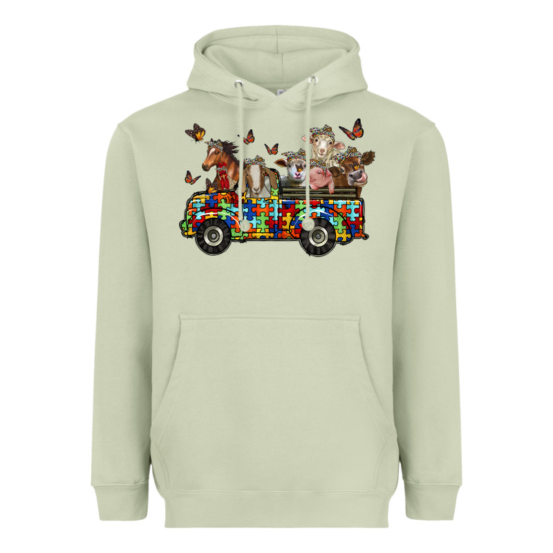 Farm Animals Autism Heavyweight Hoodie by RacoonDesign | Teevron