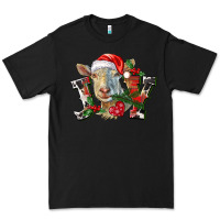 Black Joy Christmas Goat Premium Tee - LillyAllenDesigns