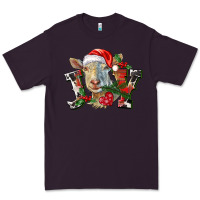 Plum Joy Christmas Goat Premium Tee - LillyAllenDesigns