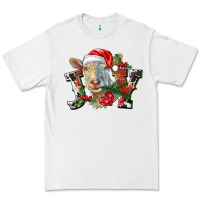 White Joy Christmas Goat Premium Tee - LillyAllenDesigns