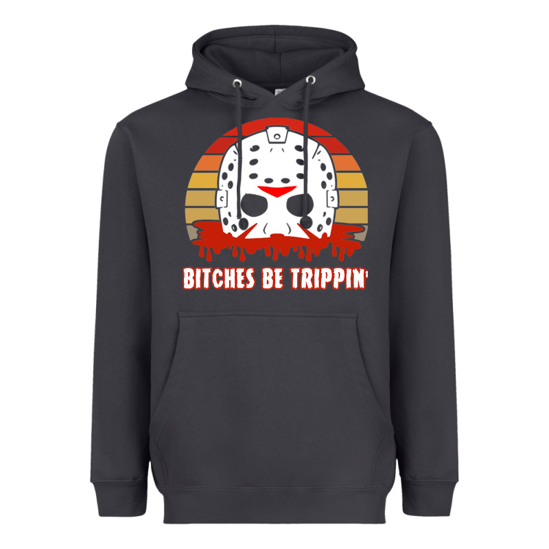 Halloween Bitches Be Trippin Jason Mask Heavyweight Hoodie by lanVoArt | Teevron