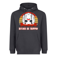 Smoke Halloween Bitches Be Trippin Jason Mask Heavyweight Hoodie - lanVoArt