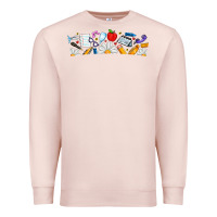 Pale Pink Best Teacher Ever Premium Sweatshirt - CowhideDigitalArt