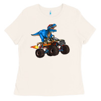 Bone monster truck and  t rex dinosaur Ladies Tee - Artiststas