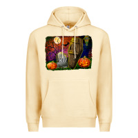 Pina Colada headstone and coffin background Premium Hoodie - BundleAndBundleShop