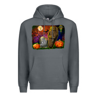 Rock headstone and coffin background Premium Hoodie - BundleAndBundleShop