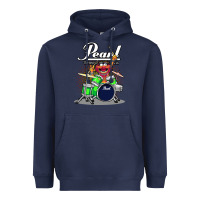 Navy animal drummer pearl drums Heavyweight Hoodie - lanVoArt